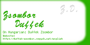 zsombor duffek business card